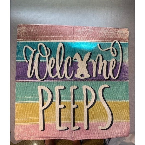 Easter Pillow Throw Covers Set of 4 Holiday Decor Bunny Rabbit - Picture 2 of 7